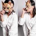 Valpeak 3D Cat Mask, Cat Headband, and Funny Cat Socks with cat Tails (Orange Cat Three-piece)