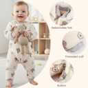 JiAmy Baby Snowsuit Newborn Animal Printed Outfits Infant Baby Fleece Detachable Hat Winter Clothes Jumpsuit