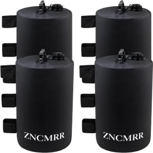 ZNCMRR Canopy Water Weight Bag 4 Pack 88 LBS Water Tent Weights Set of 4 Leg Weights for Gazebo Pop Up Canopies Tent (10L Black)