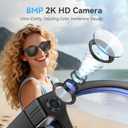 AI Smart Glasses with Camera and Bluetooth,8MP 2K HD Camera Glasses,AI Voice Control,AI Photo Recognition and Translation,Smart Anti-Blue Light Glasses,IP67 Waterproof for Driving,Outdoor,+2 Lenses.