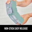 2 x GORILLA GRIP Slow Melting Large Silicone Ice Cube Tray for Freezer, 2 Pack, Easy to Push 8 Giant Square Cubes, Use for Cocktails, Iced Coffee, Water Bottle, Frozen Puree, Kitchen Bar Essentials, Mint