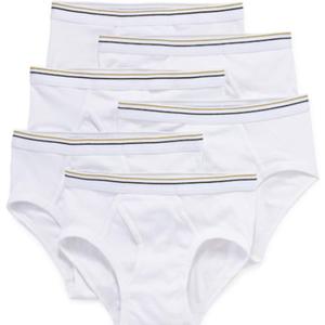 Stafford 6 Pack 100% Cotton Low-Rise Briefs White (X-Large)