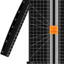 Firbon Black A5 Paper Cutter, Straight Small Paper Trimmer with Side Ruler for Scrapbooking Craft, Paper, Coupon, Label, Cardstock
