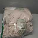 MUXHOMO 7 Pieces Queen Comforter Set, Seersucker Bed in a Bag Queen Size, All Season Luxury Bedding Set with Comforter, Flat Sheet, Fitted Sheet, Pillowcases & Shams, Beige