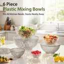 Freshmage Plastic Mixing Bowls with Lids - 6 Piece Nesting Bowls Set with One-Press Easy-Cover Lids, Large Salad Bowl for Baking, Preparing, Serving and Storing, Dishwasher & Microwave Safe, Multi-Size Combination