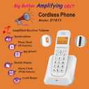 Expandable Cordless Phone with 1.8inch LCD 3 Lines Display Support 5 Handsets Connection 13 Shortcut Keys Call Block Hands-Free Calls Function 16 Languages with Big Buttons for Office Family