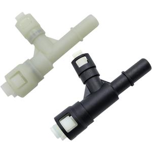 SMMS Heater Hose Connector 1Pair, Heater Core Hose Tee Connector Oulet + Inlet Hose Connector for Chevy, for GMC, for Cadillac Escalade, for Yukon White and Black Replaces OE: 15055343 15055342