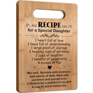 Daughter Birthday Gifts from Mom Dad Parents, Popular Daughter Cutting Board Gift for Valentines Day Mothers Day, Wedding