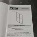 VEVOR Bathtub Shower Door, 56-60" W x 60" H, Semi-Frameless Double Sliding Tub Door, Semi-Frameless Bypass Tub Door with 1/4 in Shatterproof Tempered Glass and Stainless Steel Handle, Black
