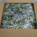 Wood Home Sign with Artificial Eucalyptus Wreath for O, Hanging Farmhouse Wall House Decor - Wood Letters for Art Rustic Home Decor, Wall Decor for Living Room Kitchen Entryway Gift (Black L) (11.8L" x 11.8W")