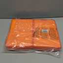 2 Pack Large Storage Boxes with Lids and Handles, Collapsible Linen Storage Bins Organizer Containers Baskets Cube with Removable Divider for Home Bedroom Closet Office (Orange, Small)