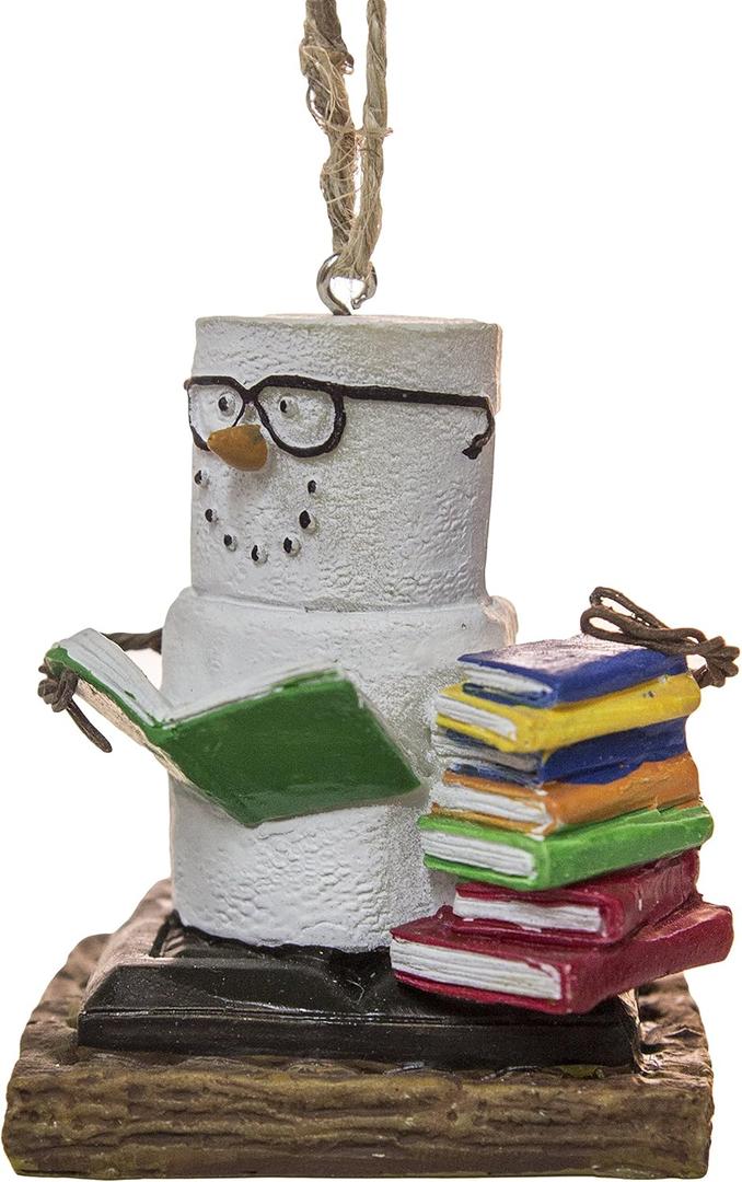 Midwest-CBK S'Mores Book Lovers Book Nerd Christmas/Everyday Ornament Decoration,Resin