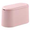 SUBEKYU 0.4 Gal Mini Countertop Trash Can with Lid for Desktop, Small Garbage Can for Office, Tiny Wastebasket,Pink
