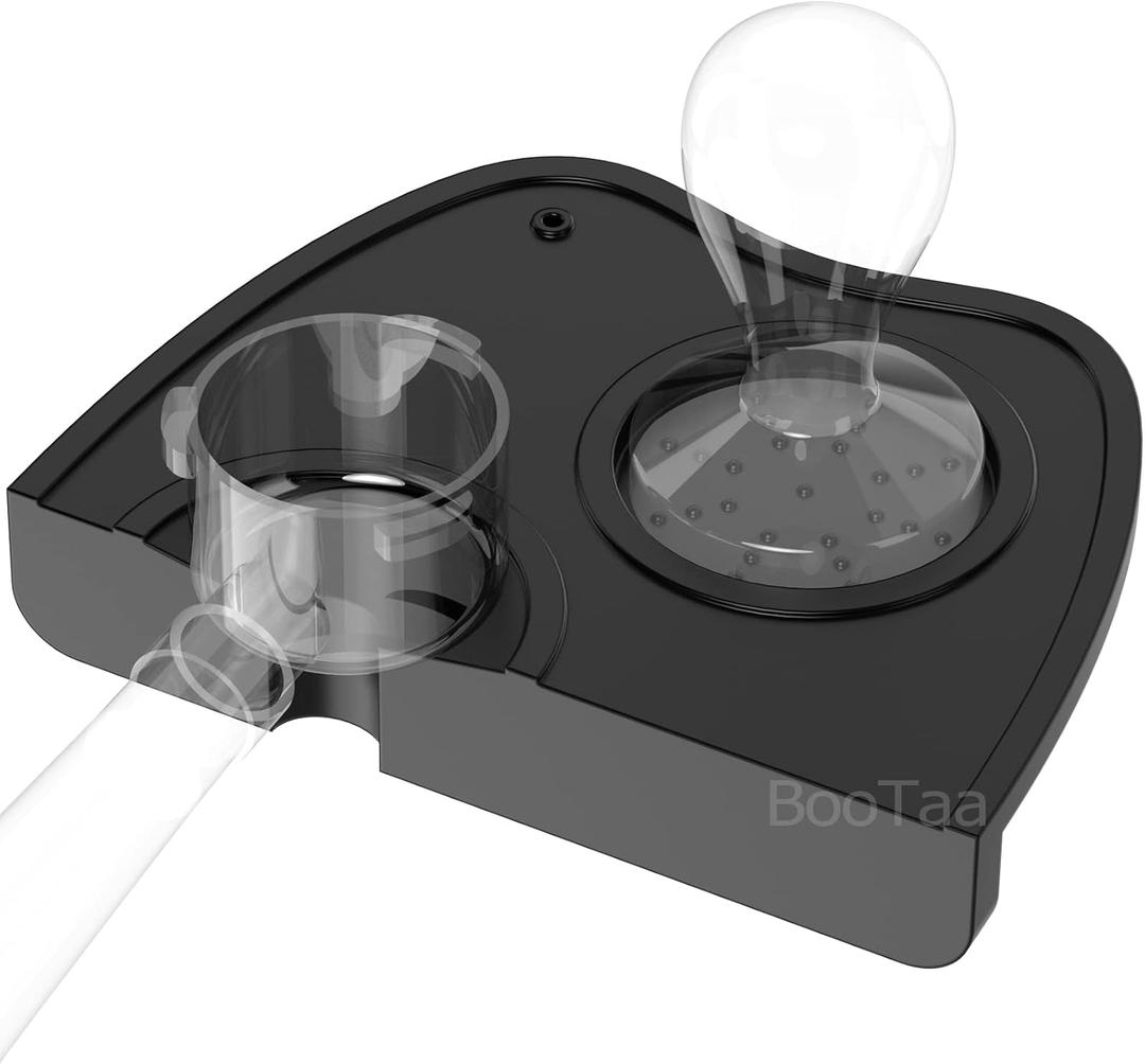 Espresso Tamper Mat, Food Safe Silicone Coffee Tamp Mat Anti-Slip, Corner Tamping Pad Non-Slippery Soft Odorless Holder Pad Black for Barista Tool Home Kitchen Office Bar Shop Worktop by BooTaa (Normal)