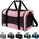 Carriers Soft-Sided Pet Carrier Pink for Medium Large Cats Dogs Undertake 35Lbs,Ventilated Mesh Windows,Top Load Cat Carrier with Airline Approved(X-Large,Pink)