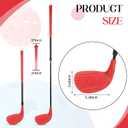 Realspring Backyard Golf Club Set Adjustable Golf Club for Backyard Game Plastic Chipping Clubs Plastic Balls Outdoor Indoor Training Practice Gift for Adults(Red,Right Hand)