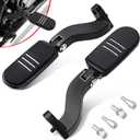 Benlari Rear Passenger Foot Pegs, A3 Steel Passenger Mini Footboard Fit For Harley Davidson Touring Road King Street Glide Road Glide Electra Glide Ultra Classic 1993-2025 (Black)