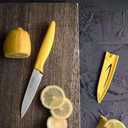 VITUER Paring knife, 4PCS Paring knives (4 Knives and 4 Knife cover), 4 Inch Peeling Fruit and Vegetable Knife, Ultra Sharp Kitchen Knives, German Steel, PP Plastic Handle