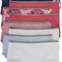 Hanes Women's Stretch Cotton Moisture-Wicking Bikini Underwear Value Pack, Smoothing Bikini Panties 10-Pack (Colors May Vary) (8, Multicolor)