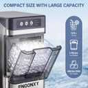 Countertop Nugget Ice Maker, 44Lbs/24H with 0.8 Gallon Tank, Soft Chewable Pellet Ice Ready in 6min, Self-Cleaning Portable Ice Machine Portable with Ice Scoop for Home (Ice Maker-44Lbs)
