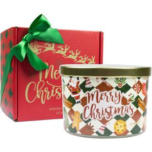 Christmas Candles - Christmas Gifts for Women, Natural Soy Wax Gingerbread Scented Candles(12.7oz)
