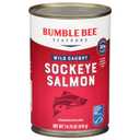Bumble Bee Canned Red Sockeye Salmon, 14.75 oz Can - Premium Wild Caught Salmon with Skin & Bones - 20g Protein - MSC Certified Sustainable Seafood, Non-GMO, Gluten Free, Kosher BB 2/3/29