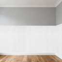 Pre-Cut Wainscoting Panels Kit, WPC Slats Accent Wall Panel for Home Decor Covers 39 x 79 in, Ready to Assemble Decorative Beadboard Panels for Interior Wall Moulding (Style 02)