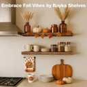 BAYKA Floating Shelves Set of 2, 22.5 inches Farmhouse Rustic Wood Wall Mounted Shelves for Bathroom, Bedroom, Living Room or Kitchen, Hanging Shelf Decor Book with 22lbs Capacity, Rustic Brown