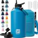 DYSANKY 1 Gallon Water Bottle Insulated | Thickened Stainless Steel Vacuum Metal Water Jug | Portable Sports Large for Gym and Hiking with Straw, Carrier Bag, Handle Strap | BPA-Free 128 oz
