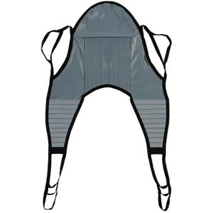 Patient Aid Padded U-Sling with Head Support - Soft Polyester Fabric - Comfy and Safe Lifting for the Elderly, Bariatric, and Non-Weight-Bearing - Large, 450lb. Maximum Carrying Capacity (Black)
