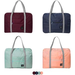 4 Pcs Foldable Travel Duffel Bag, Waterproof Lightweight Carry-on Bags, Suitable for Overnight, Holiday, Shopping, Weekends, Outing, Gym(Red/Navy Blue/Sky Blue/Light Pink)