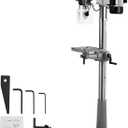 Garvee 13 in Floor Drill Press, 7.5 Amp 120V Pure Copper Motor with Swing-away Safety Guard, 288-3084 RPM Variable Speed, 0-45°Tilting Worktable, Tabletop Drilling Machine for Wood Metal