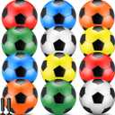 Deekin 12 Pcs Soccer Balls Bulk with Pump Deflated Sizes 3, 4, 5, Official Size Sport Soccer Ball Training Ball for Kids Youth Adult Game Match School Training Accessories Party Gift