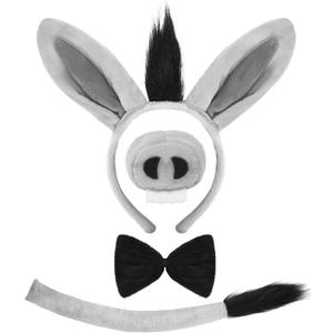 Spooktacular Creations Halloween Animal Ears and Tail, Donkey Mouse Ears Costume Accessory Set Kids Adult