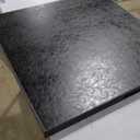 35 * 35 inches Leather Rectangle Serving Tray with Hole Handles,High-End Light Large Service Tray for Ottoman Tray, Tea, Food, Butler - Countertop, Kitchen,Family Dinner, Picnic (Black)