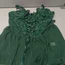 Lilosy Sexy Garter Belt Mesh Lace Babydoll Lingerie Dress Set with Thong (3X-Large, Dark Green)