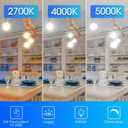 Vanity Globe Light Bulbs G25 LED for Indoor Bathroom Mirror Living Area, 5000K Daylight, Dimmable 600 Lumens, 6W, E26 Base, Round Frosted Classic Ambient Decorative Bulb, ETL Listed, 8-Pack