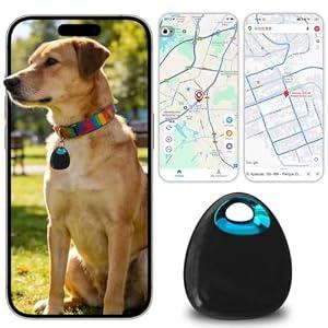 GPS Tracker for Dogs & Cats – Waterproof, Lightweight, Mini Real-Time Pet Locator with 1-Year Battery, No Subscription or SIM Required, Track History, iOS & Android Compatible Now 2026