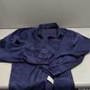 ZEROYAA Men's Long Sleeve Dress Shirt Modern Slim Fit Wrinkle-Free Casual Business Button Up Shirts (X-Large, Navy Blue)