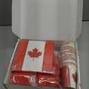 Canada Party Decorations Tableware - Disposable Canadian Flag Party Supplies, Paper Plate, Napkin, Cup, Cutlery, Canada Birthday Party Plates And Napkins Decorations Dinnerware | 24 Guests