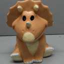 Dolomite Ceramic 9.9 x 9.6 Everyday Cookie & Candy Jar with Airtight Lid: Perfect for Kitchen Canisters, Pet Treat Containers & Decorative Storage, Tan Triceratops Dinosaur
