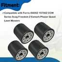 4 Pcs 52114 Transmission Filter Compatible with Hydro-Gear 52114 A-riens 21545100 F-erris 5101026X1 H-usqvarna 539113466 T-oro 109-3321 H-ustler 600976 Bad Boy 063-1050-00