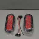 6" Oval LED Trailer Lights Kit, 2PCS Waterproof Stop/Turn/Brake Tail Lights with 10 LED Markers for Truck, RV, Boat, Trailer (Red) DOT Compliant