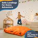 SaferBounce Crash Pad for Kids Sensory | Big 5Ft x 5Ft | Autism Sensory Crash Mat for Jumping Play | Crashpad | Soft Foam Landing Pad | Giant Mat Pillow | Climbing, Gymnastics