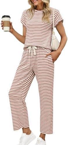 Glamaker Two Piece Sets for Women Summer 2025 Striped Matching Sets Women Clothing L