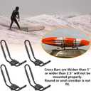 J-Bar Roof Rack Kayak Carrier Holder Boat Canoe Surf Ski Snowboard Holder Mounted on Top Crossbar SUV Truck 2 Pairs Steel