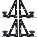 Aero Load Stops T-Slot Load Stops - 4 Pack - Die Casting Aluminum Anti-Slip Crossbar Clamps for Ladder, Kayak, Firewood, Skis - Tool-Free Installation for Truck Bed Bars