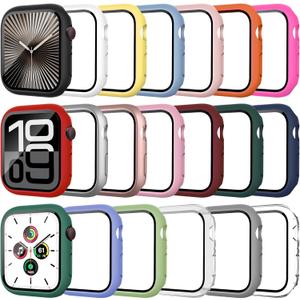 20 Pack Case for Apple Watch Series 10 42mm with Tempered Glass Screen Protector, Shockproof Hard PC Protective Cover, All-Around Bumper Compatible with iWatch S10 42mm (42mm(Series 10))