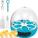 Hvxrjkn Incubators for Hatching Eggs, 6 Egg Chicken Egg Incubator with Automatic Egg Turning, Chicken Incubators for Hatching Eggs, Egg Candler for Hatching Chicken, Duck, Goose, and Quail Eggs