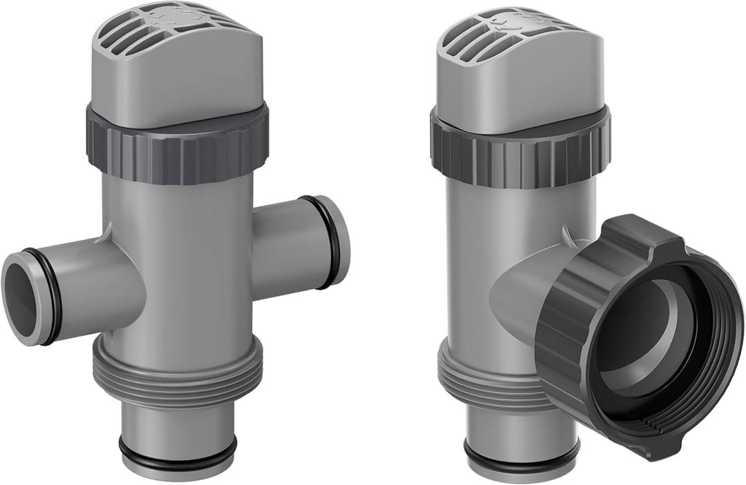 Dual Split Hose Plunger Valve & Plunger Valve Compatible with Intex Pool Parts and Accessories, Replacement Plunger Valves for Above Ground Swimming Pool and Pool Filter Pump